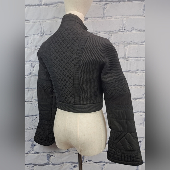 Burberry  Women's Jacket Coat Brown Quilted vintage 90s Y2K Italy 40 EU / 6 US - Picture 5 of 16